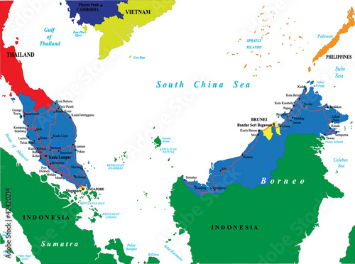 Malaysia map photo