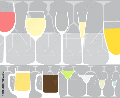 Full and empty glass collection