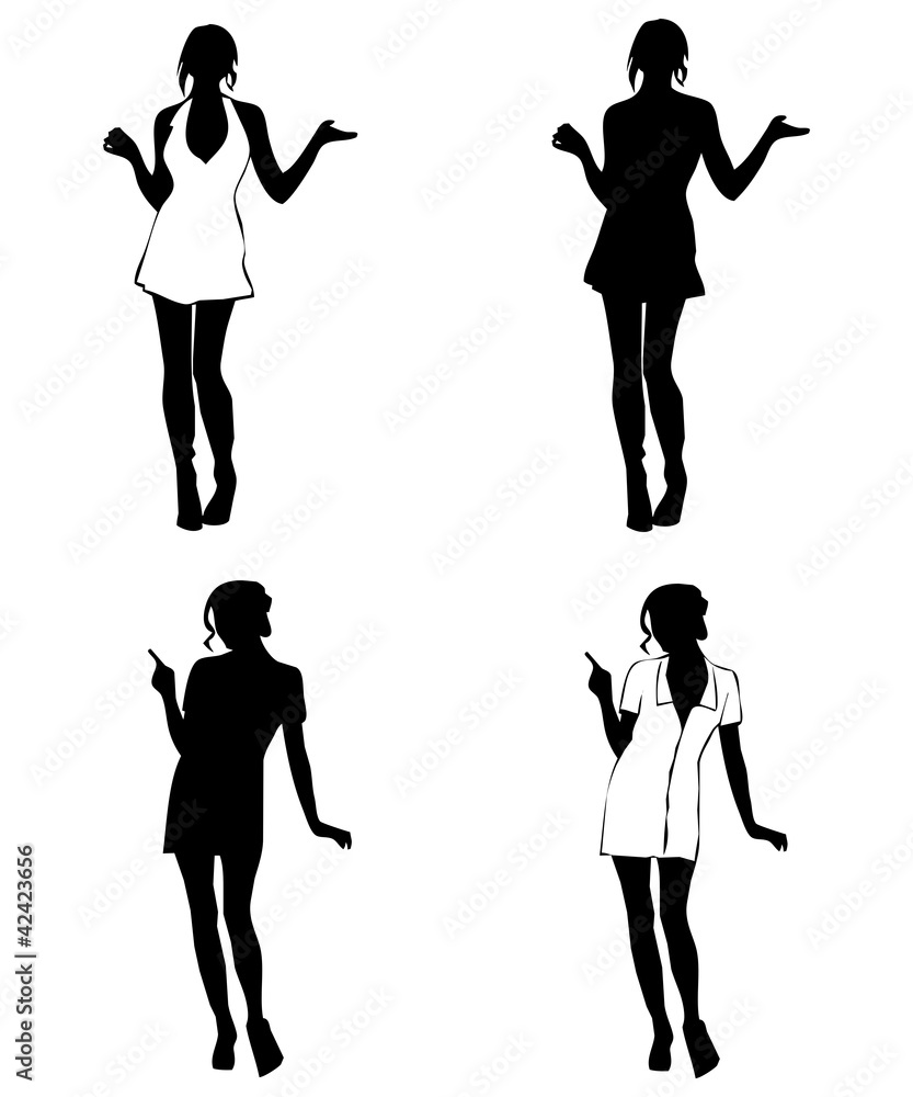 Siluetas mujer Siluetas mujer