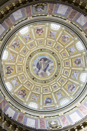 St. Stephen s Basilica  cupola with God fresco