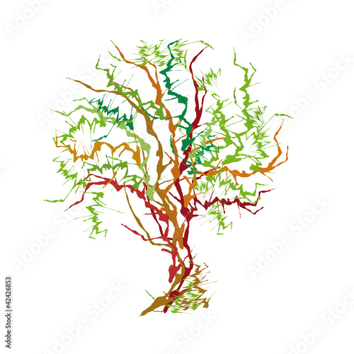 Green energy with tree # vector