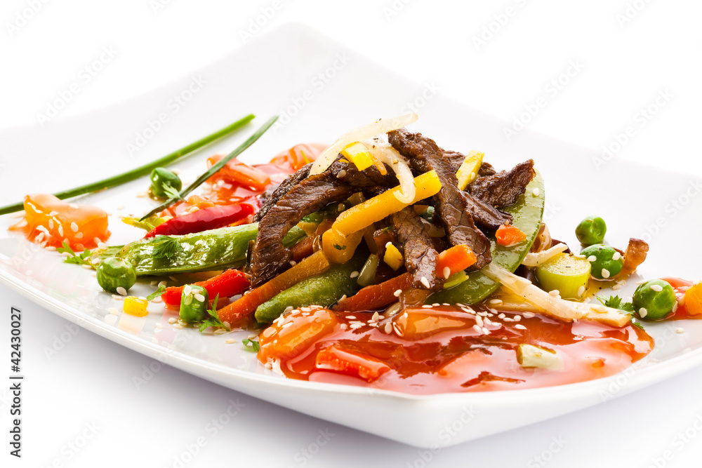 Roasted meat and vegetables Roasted meat and vegetables
