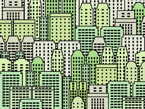 Green city vector abstract