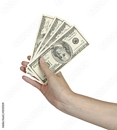 Hand with money