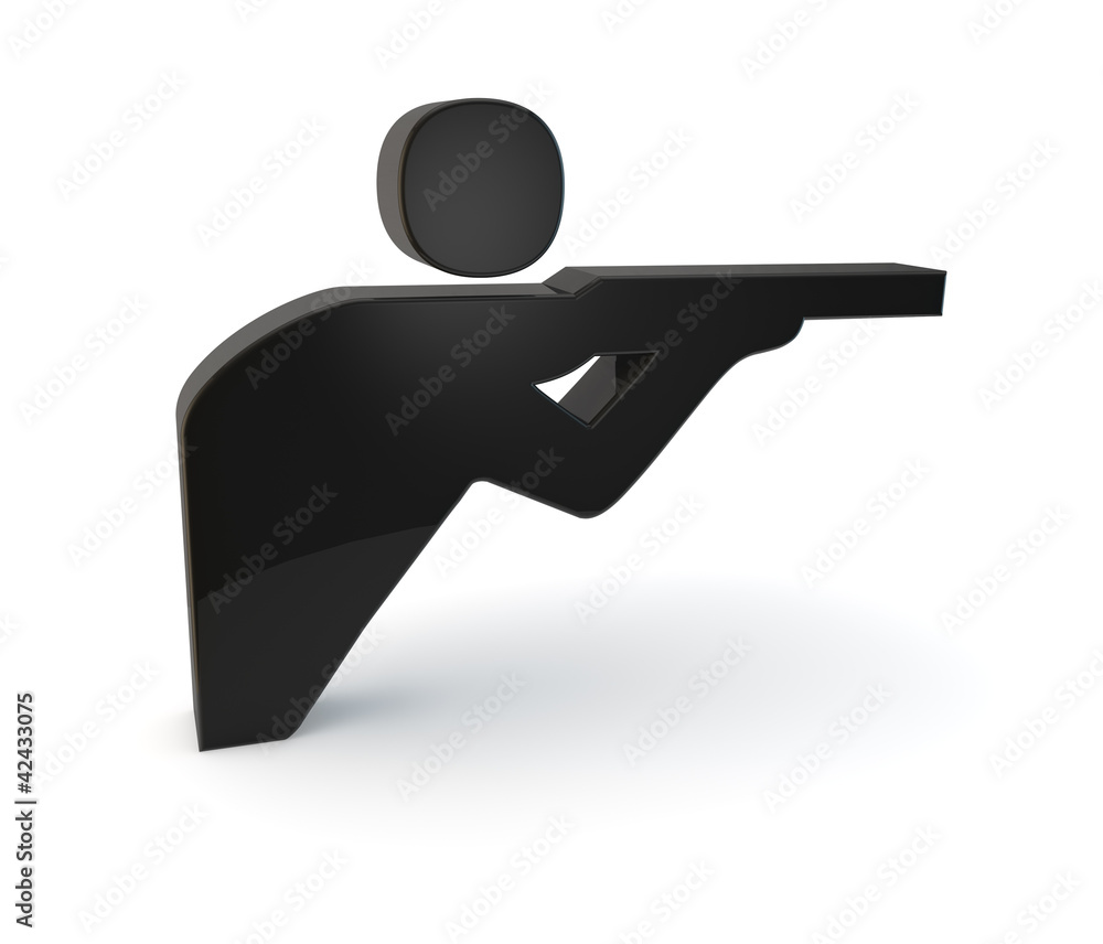 schießen shooting symbol 3d Stock Illustration | Adobe Stock