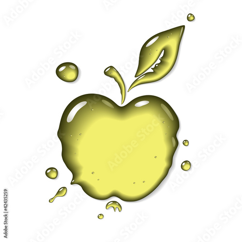 Apple juice - vector symbol