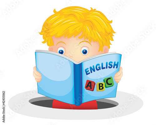 boy reading book