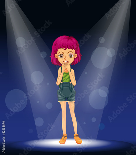 a girl performing on stage