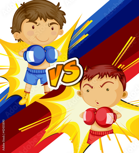 boys playing boxing