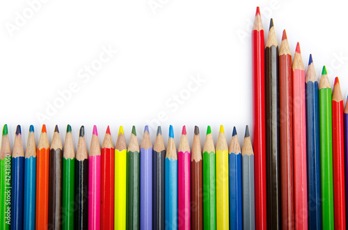 Colour pencils in creativity concept