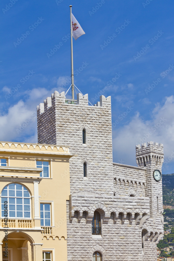 St Mary's and clock Towers. Prince's Palace of Monaco