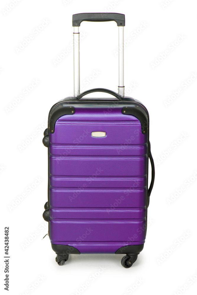 Luggage concept with case on the white Luggage concept with case on the white