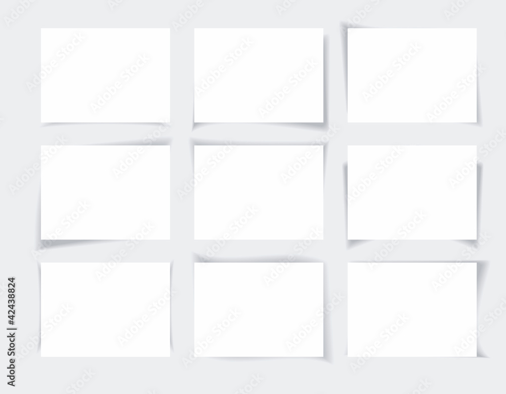 Set of banners with different shadows. Set of banners with different shadows.