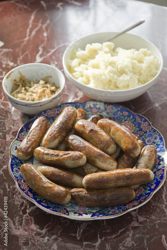 Sausage and mash dinner