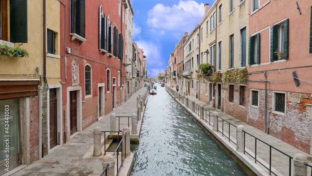 Venice, the jewel of  the Adriatic sea, Italy. Channel view.