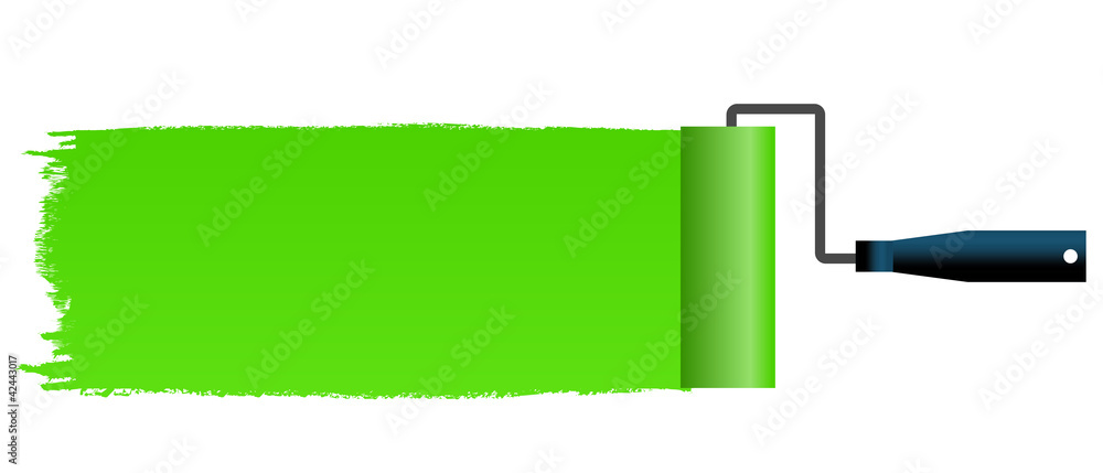 Fototapeta premium Farbroller grün