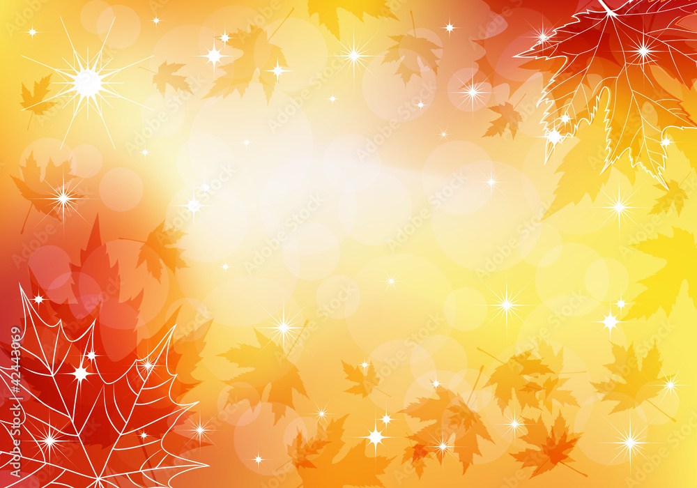 Autumn  background. EPS10. - obrazy, fototapety, plakaty 