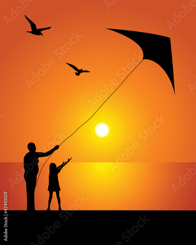 The girl and kite
