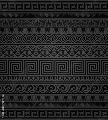 Seamless Greek ornamental borders