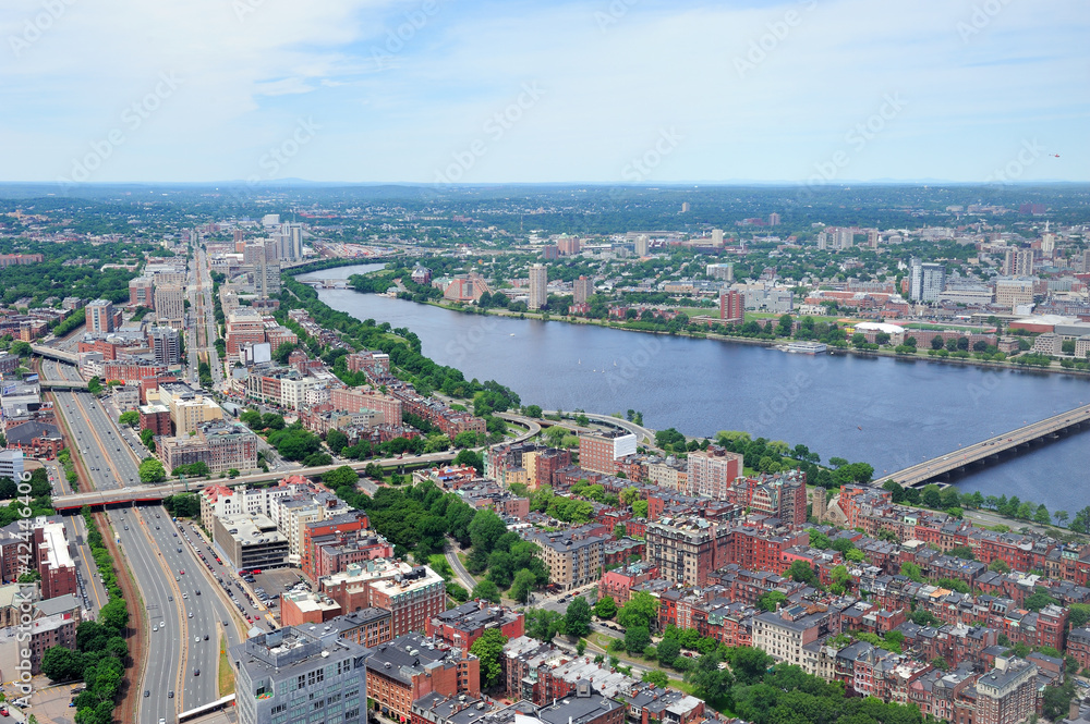 Boston City aerial view