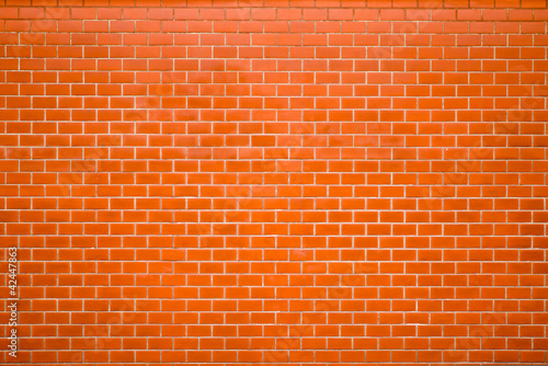 Decorative red brick wall texture in horizontal view