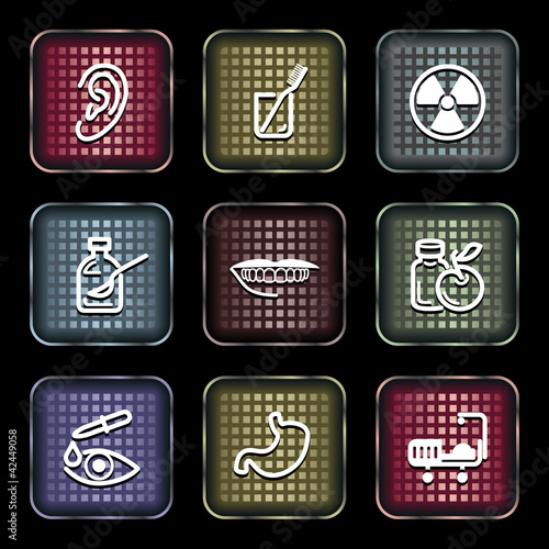 White icons on color buttons 15