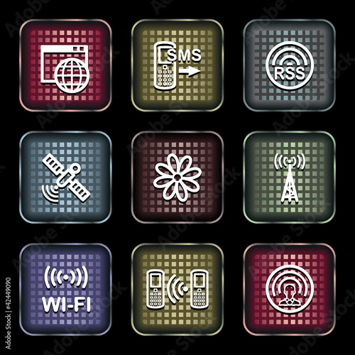 White icons on color buttons 30
