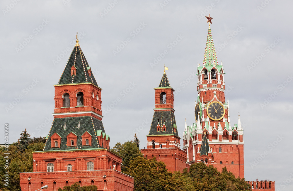 View of towers of the Moscow Kremlin
