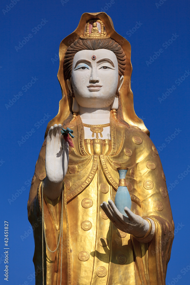 Chinese female god in blue sky Chinese female god in blue sky