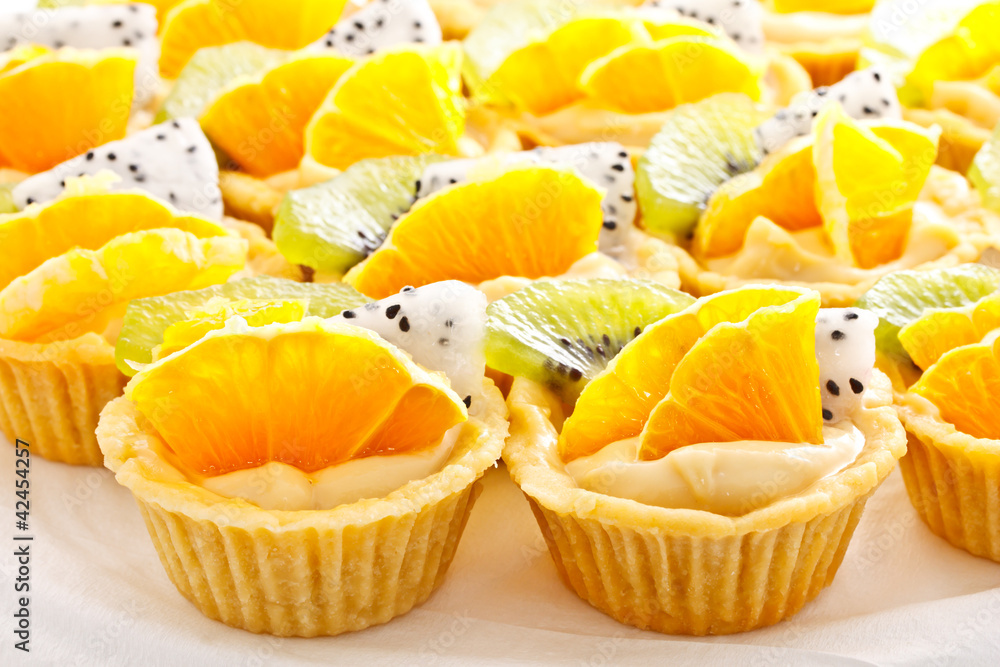 group of fruit tarts group of fruit tarts