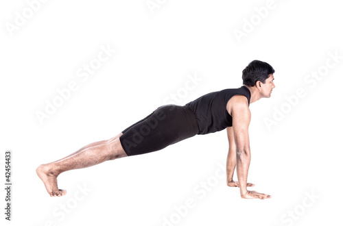 surya namaskar plank position