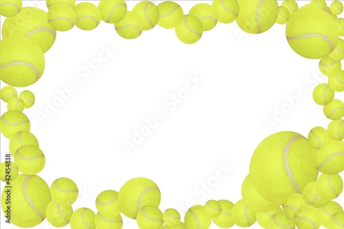 Tennis balls frame,  easy to edit