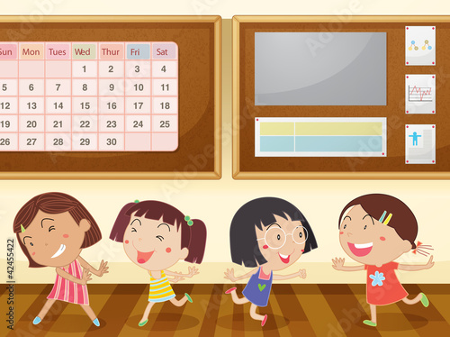 girls in classroom