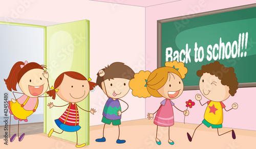 kids in classroom