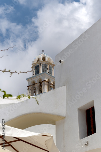 Church in Village of Emporio on the island of Santorini Greece