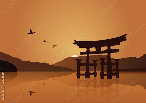 Japon, torii de Miyajima