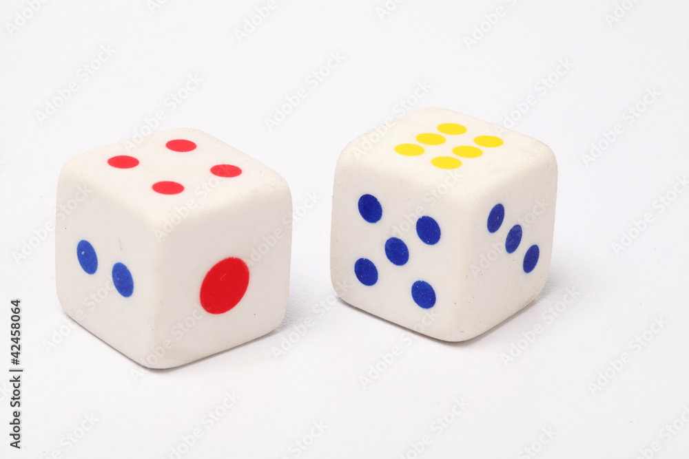 white dices on white background white dices on white background