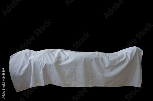 Fotomurale Abstract of dead body isolated in black