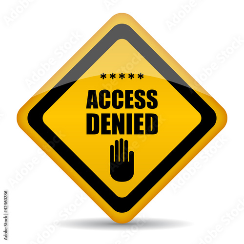 Access denied vector sign