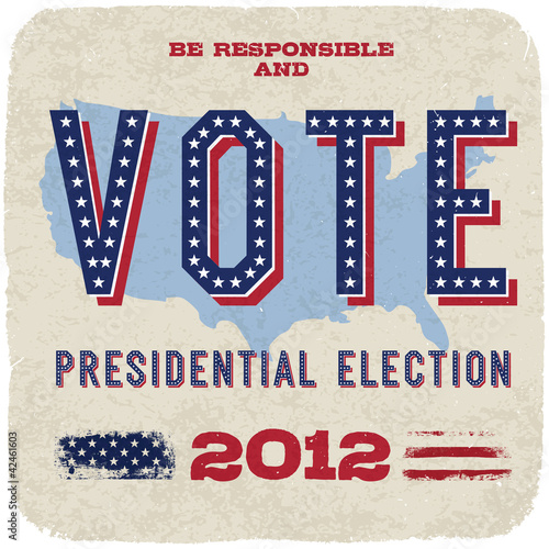 Presidential election 2012. Vector, eps10.