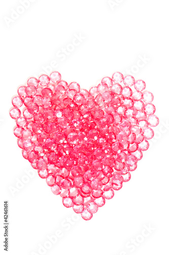 the heart pink crystal diamond  love