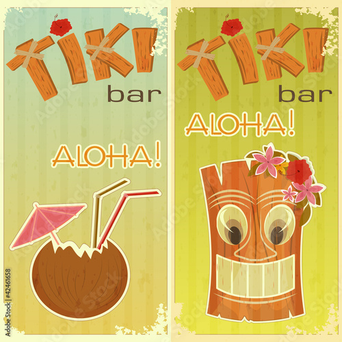 retro stickers for Tiki bars