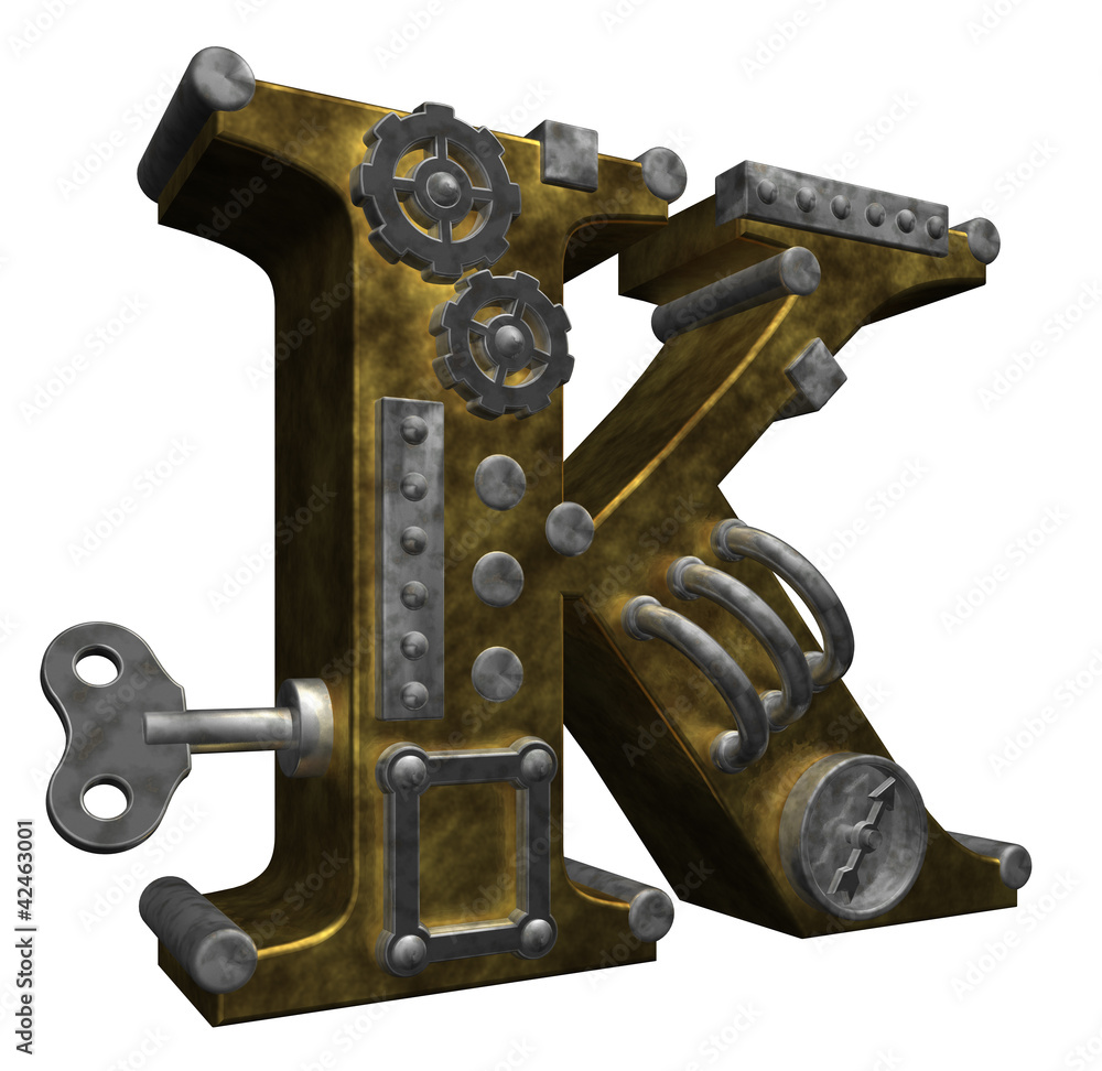 steampunk letter k