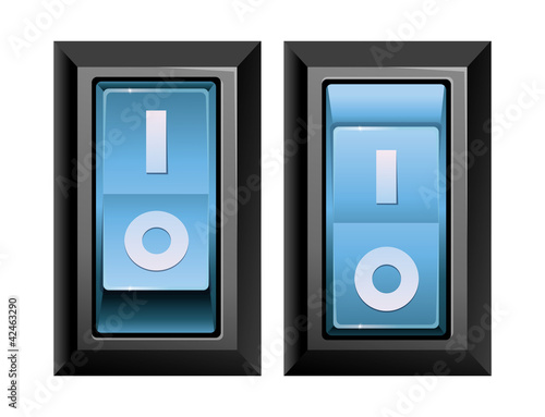 Vector realistic toggle switch