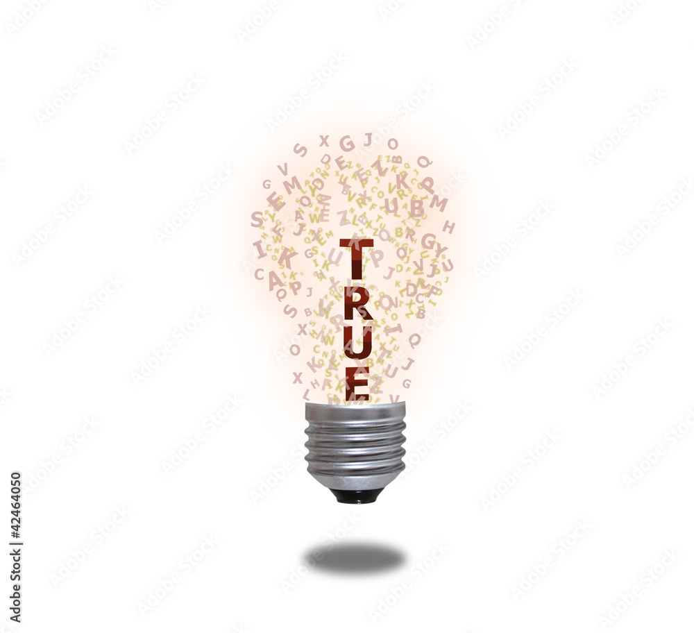 light bulb of true light bulb of true