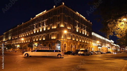 St. Petersburg, The Grand Hotel Europe and limousine photo