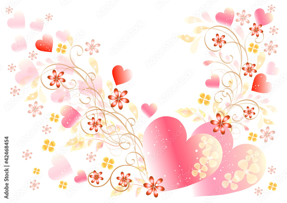 Beautiful valentine vector card and frame Beautiful valentine vector card and frame