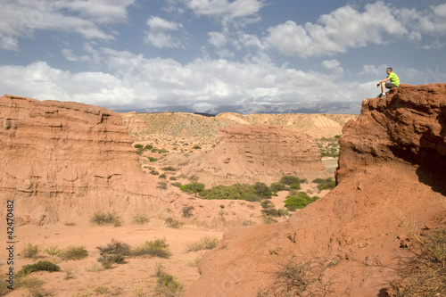 Man looking Cafayate, Argentina photo