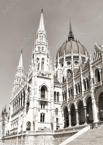 budapest parliament (monochrome)