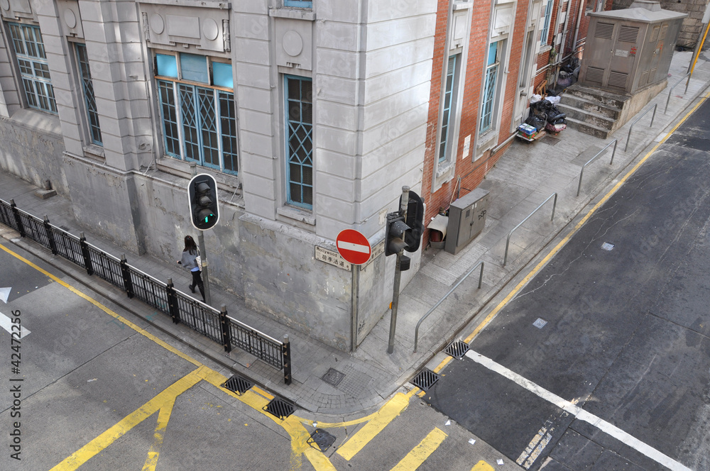 Obraz premium 香港島の街角